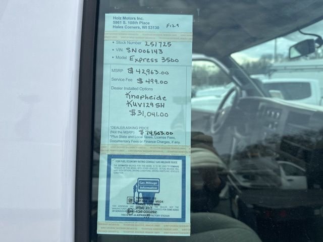 New 2025 Chevrolet Express 3500 w/ Power Convenience Package RWD image 22