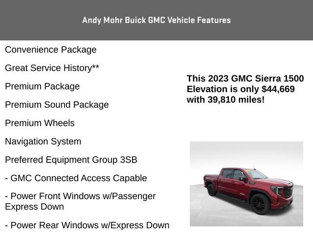 Used 2023 GMC Sierra 1500 Elevation w/ Elevation Premium Package AWD/4WD image 8