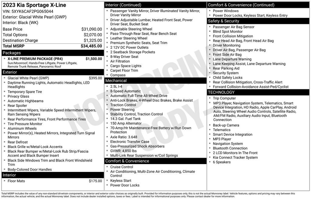 Used 2023 Kia Sportage X-Line w/ X-Line Premium Package AWD/4WD image 2