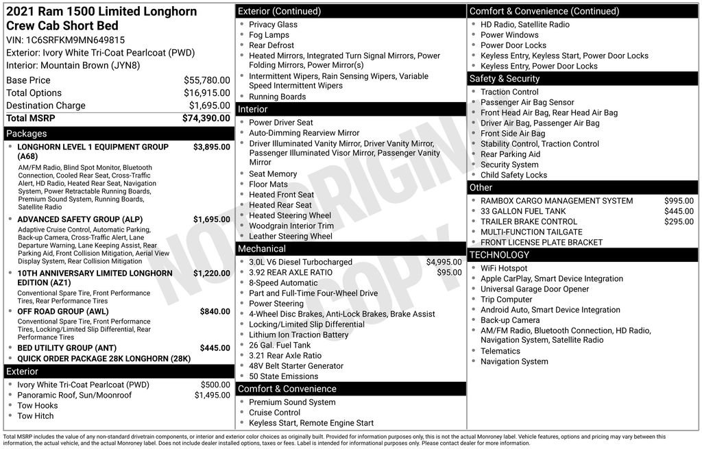 Used 2021 RAM 1500 Limited AWD/4WD image 45