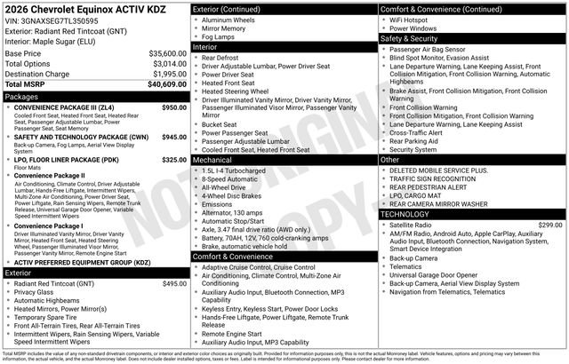 New 2026 Chevrolet Equinox ACTIV w/ Convenience Package III image 6