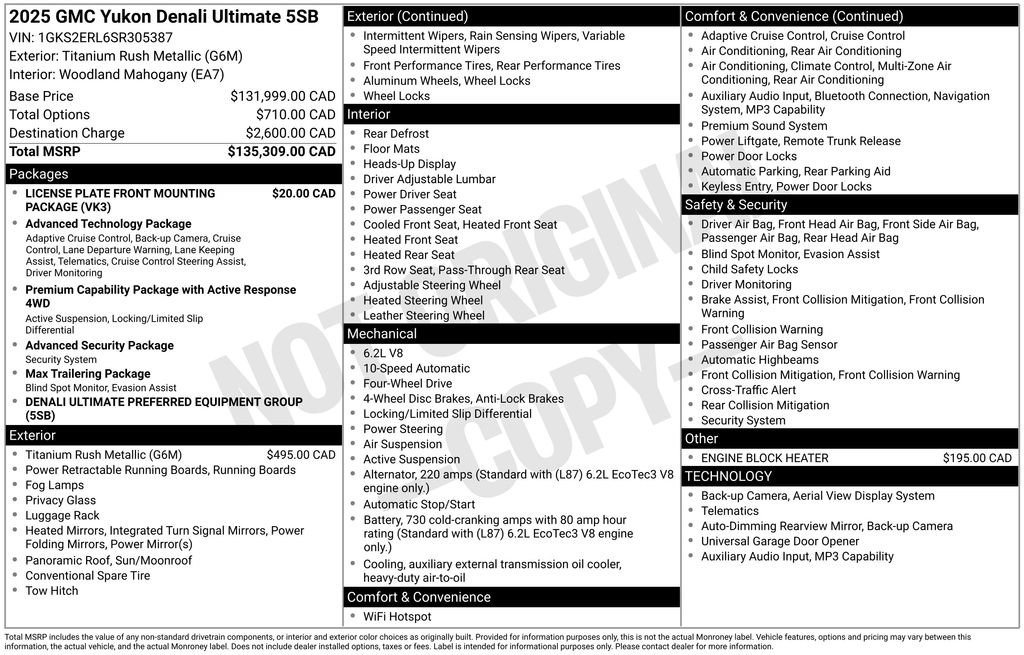 Used 2025 GMC Yukon Denali Ultimate AWD/4WD image 5