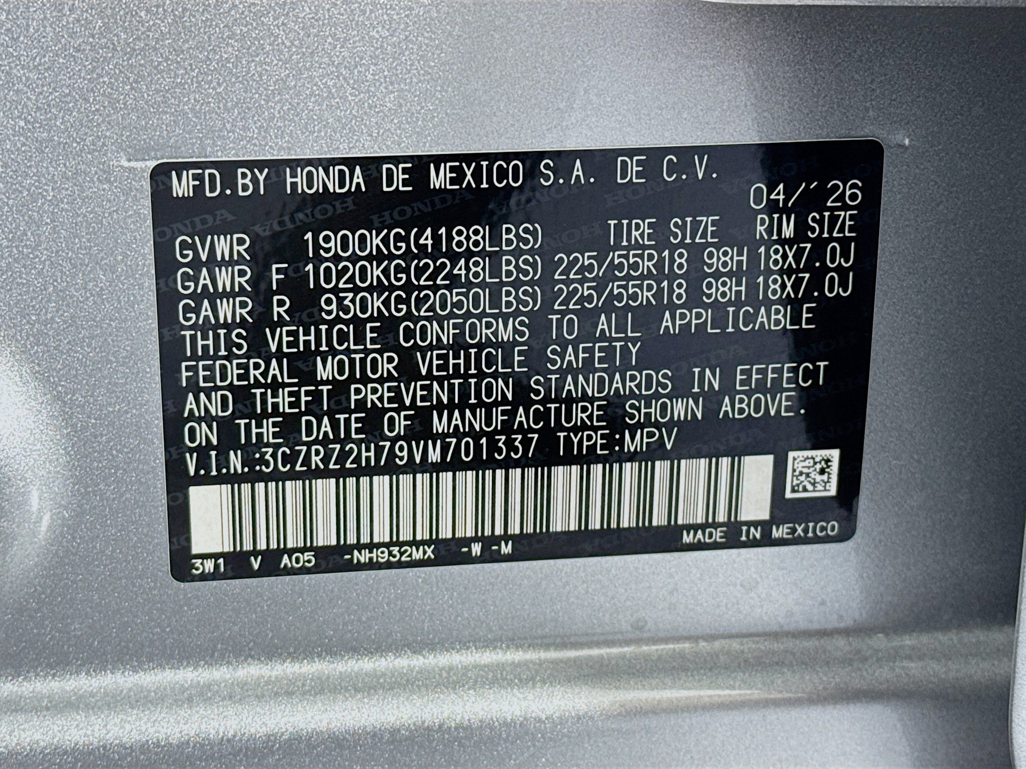 New 2027 Honda HR-V EX-L image 31