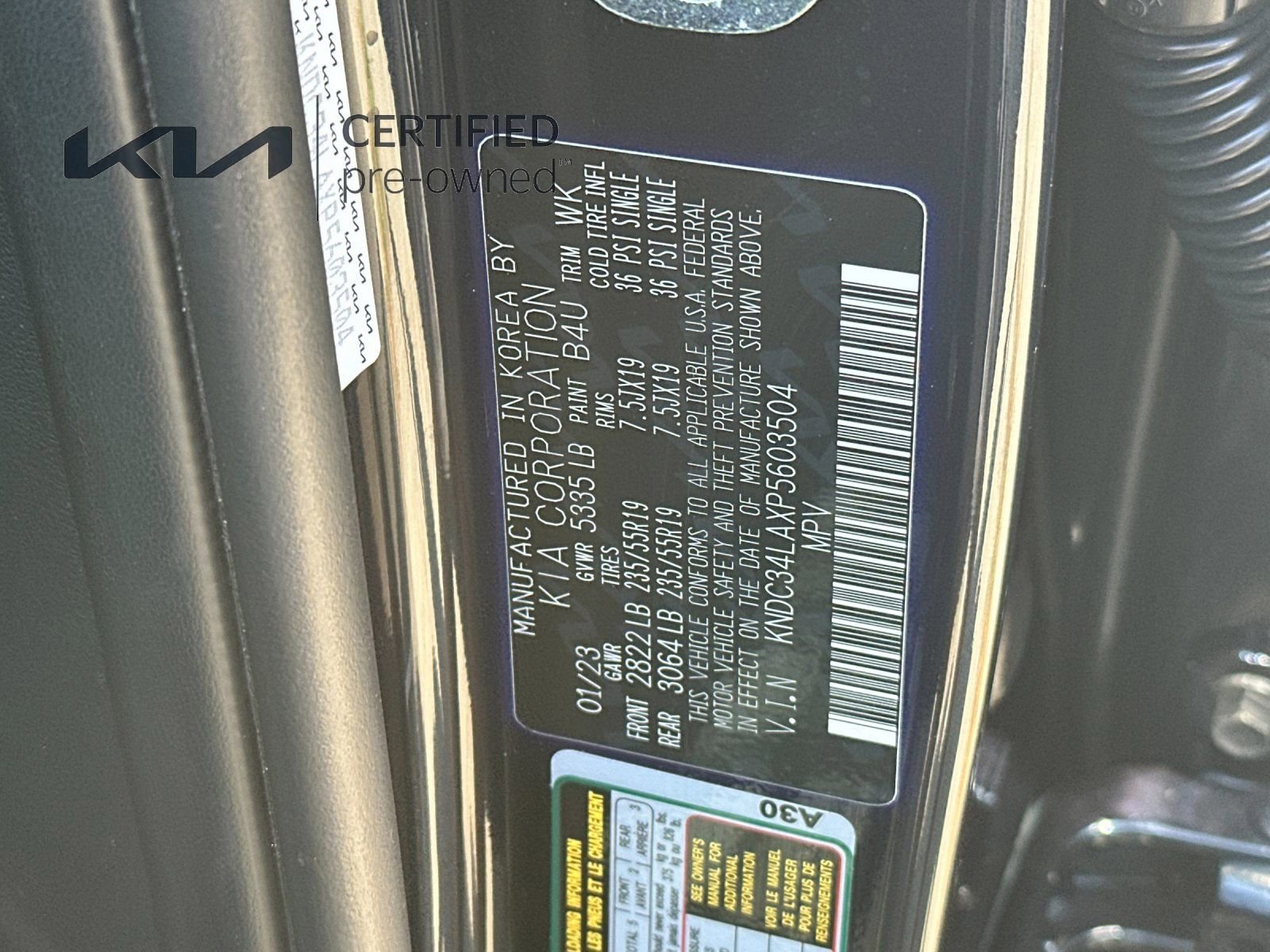 Certified 2023 Kia EV6 Wind RWD image 29