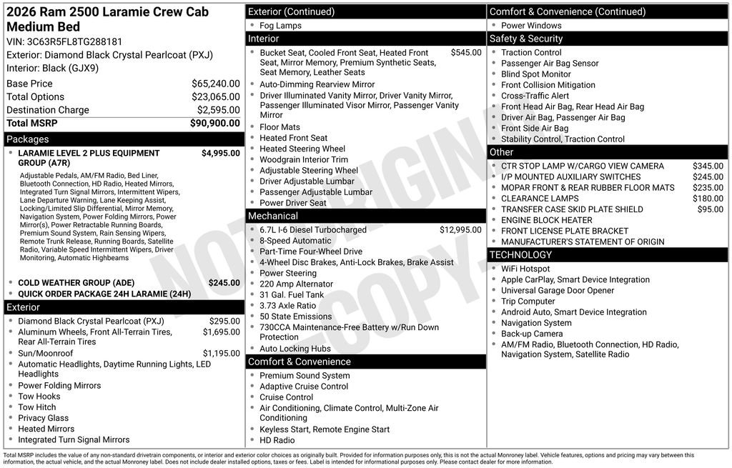 New 2026 RAM 2500 Laramie AWD/4WD image 4