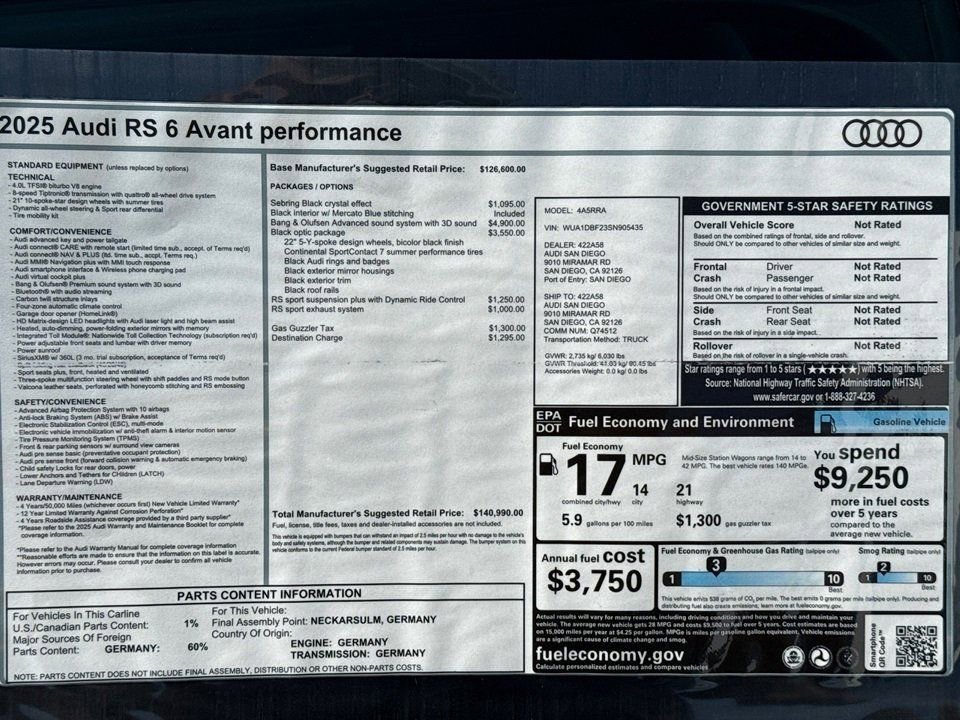 New 2025 Audi RS 6 performance image 21