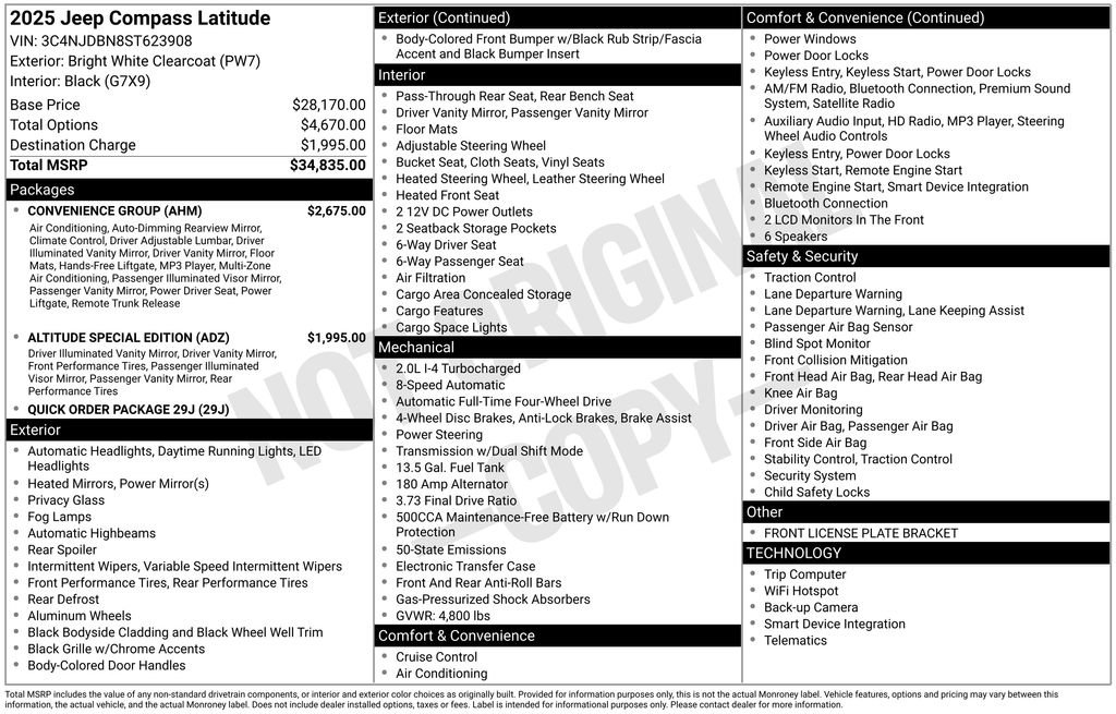 Used 2025 Jeep Compass Latitude w/ Convenience Group image 18