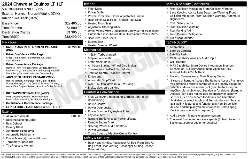 Used 2024 Chevrolet Equinox LT FWD image 59