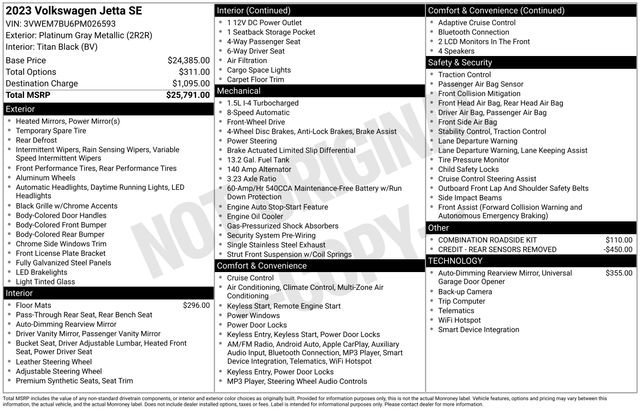 Certified 2023 Volkswagen Jetta SE image 9