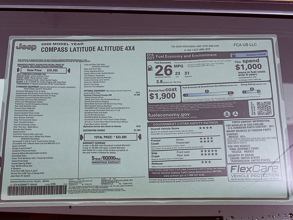 New 2026 Jeep Compass Latitude image 21