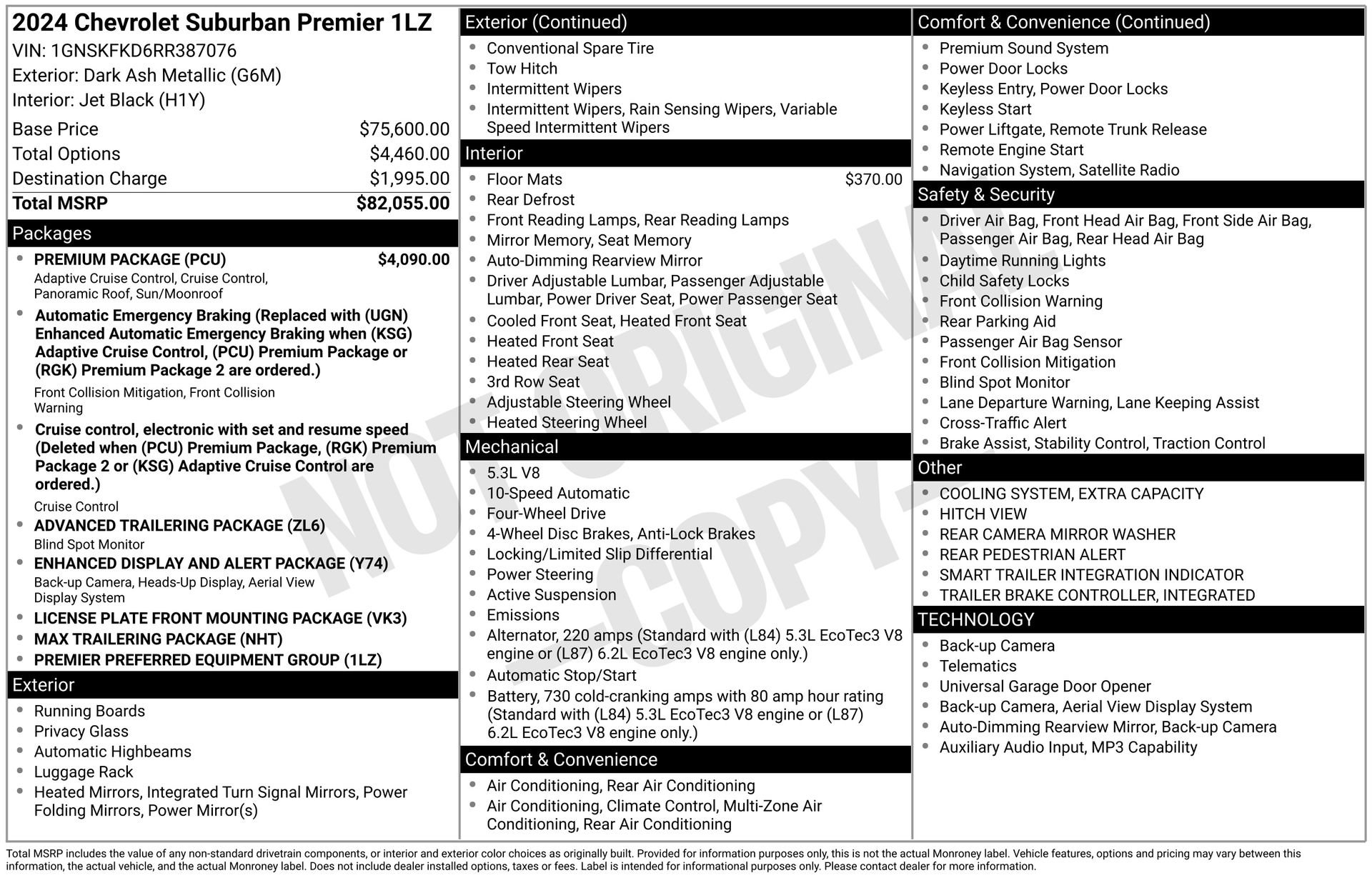 Used 2024 Chevrolet Suburban Premier w/ Premium Package AWD/4WD image 4