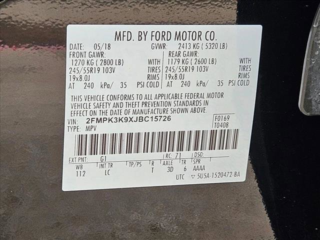 Used 2018 Ford Edge Titanium w/ Technology Package image 24