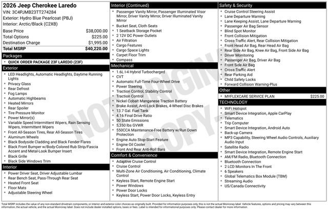 New 2026 Jeep Cherokee Laredo AWD/4WD image 37