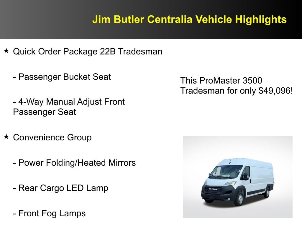 New 2026 RAM ProMaster 3500 w/ Convenience Group image 7