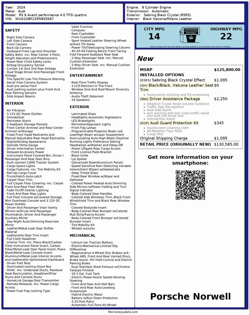 Used 2024 Audi RS 6 performance w/ Executive Package image 6