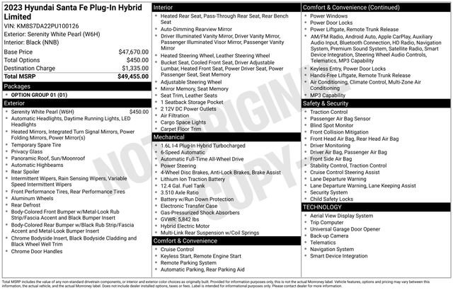 Certified 2023 Hyundai Santa Fe Limited image 10