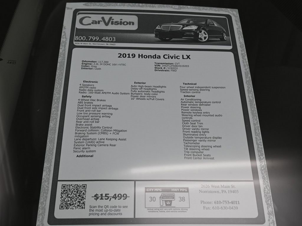 Used 2019 Honda Civic LX image 30
