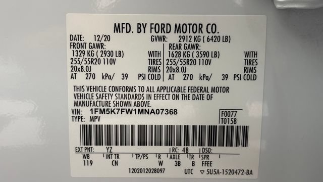 Used 2021 Ford Explorer Limited w/ Hybrid Equipment Group 310A RWD image 53