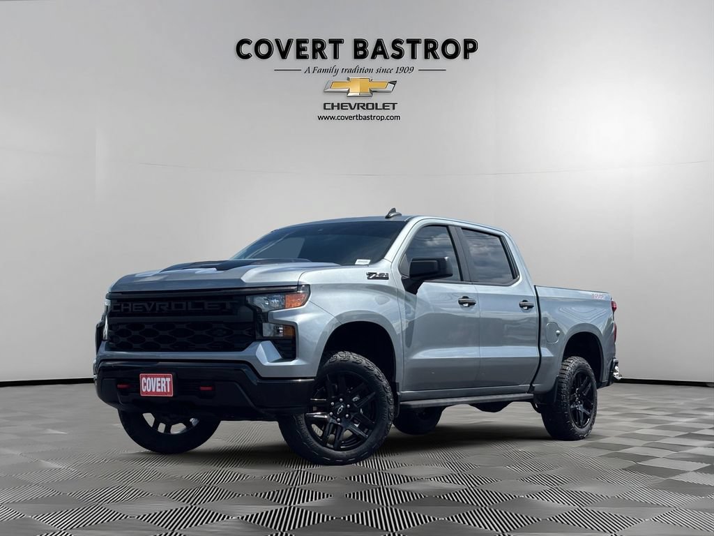 Certified 2023 Chevrolet Silverado 1500 Custom Trail Boss w/ LPO, Dark Essentials Package AWD/4WD image 1