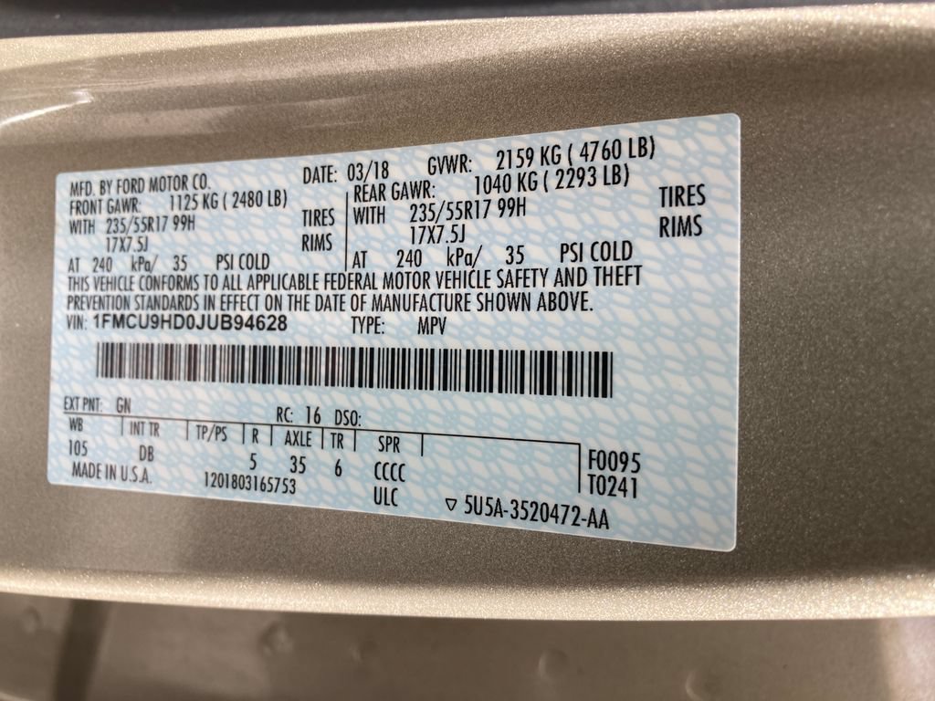 Used 2018 Ford Escape SEL AWD/4WD image 39