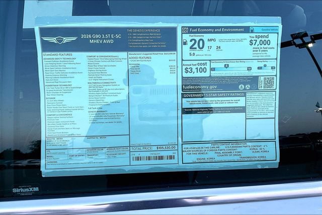 New 2026 Genesis G90 3.5T AWD/4WD image 14