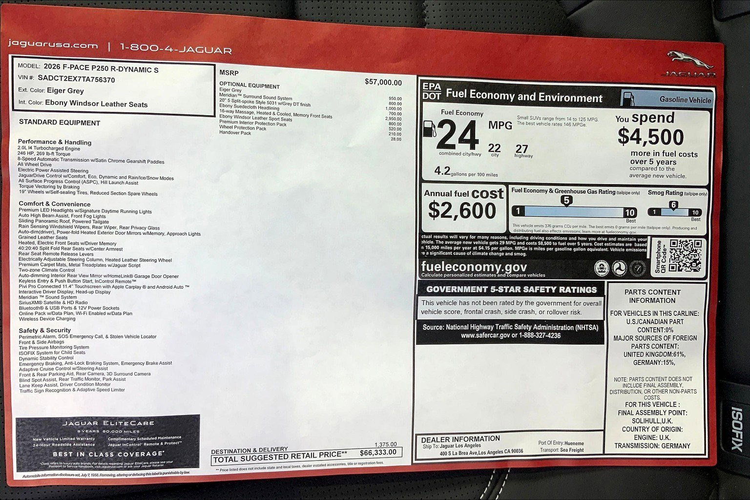 New 2026 Jaguar F-PACE R-Dynamic S image 11