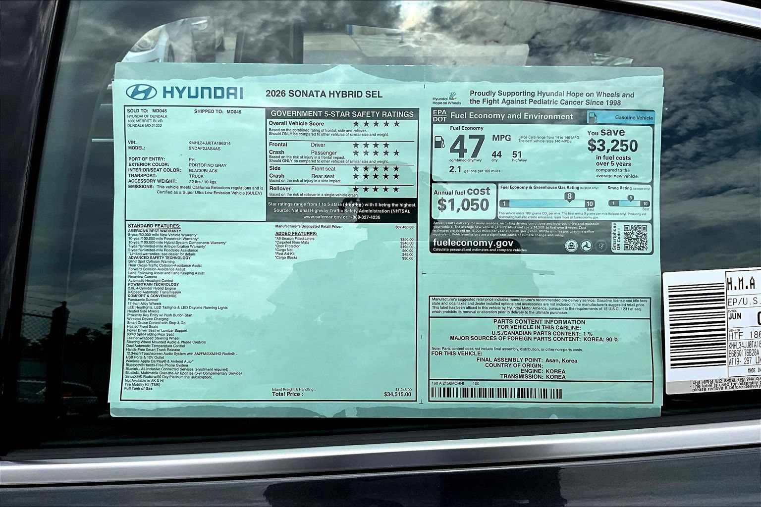 New 2026 Hyundai Sonata SEL FWD image 16