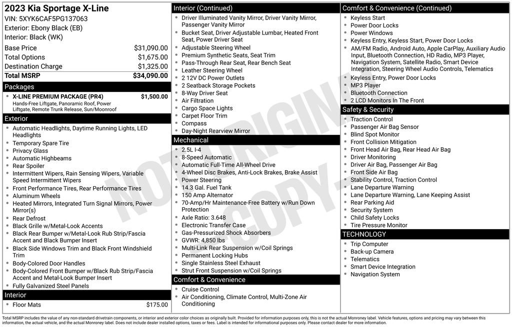 Certified 2023 Kia Sportage X-Line w/ X-Line Premium Package image 38