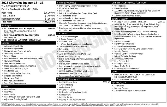 Used 2023 Chevrolet Equinox LS w/ LS Convenience Package AWD/4WD image 31