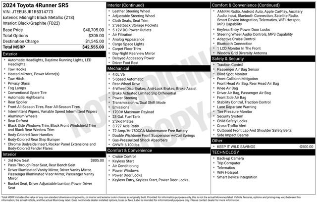 Used 2024 Toyota 4Runner SR5 RWD image 7