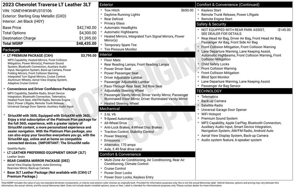 Certified 2023 Chevrolet Traverse LT w/ LT Premium Package AWD/4WD image 6
