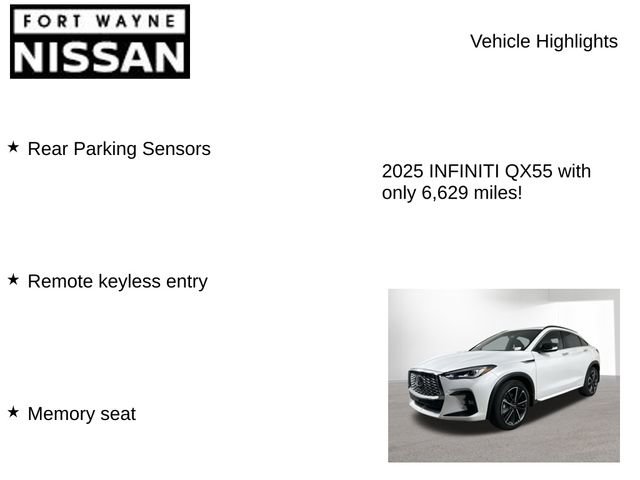 Used 2025 INFINITI QX55 Luxe w/ Cargo Package image 8