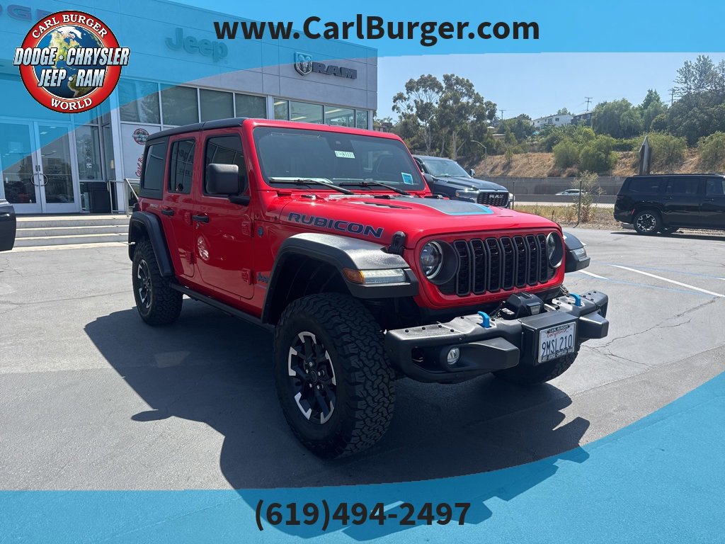 Certified 2024 Jeep Wrangler Unlimited Rubicon 4xe w/ Capability Package