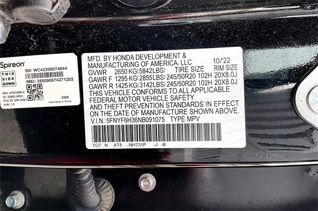 Used 2022 Honda Pilot Sport image 16