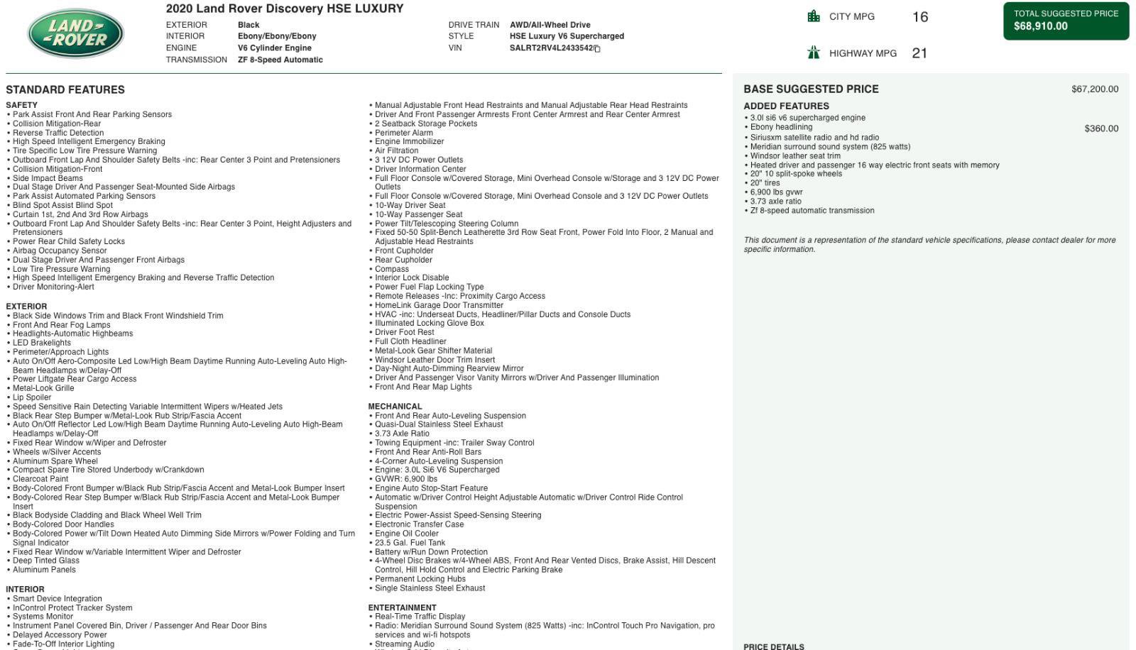 Used 2020 Land Rover Discovery HSE Luxury image 5