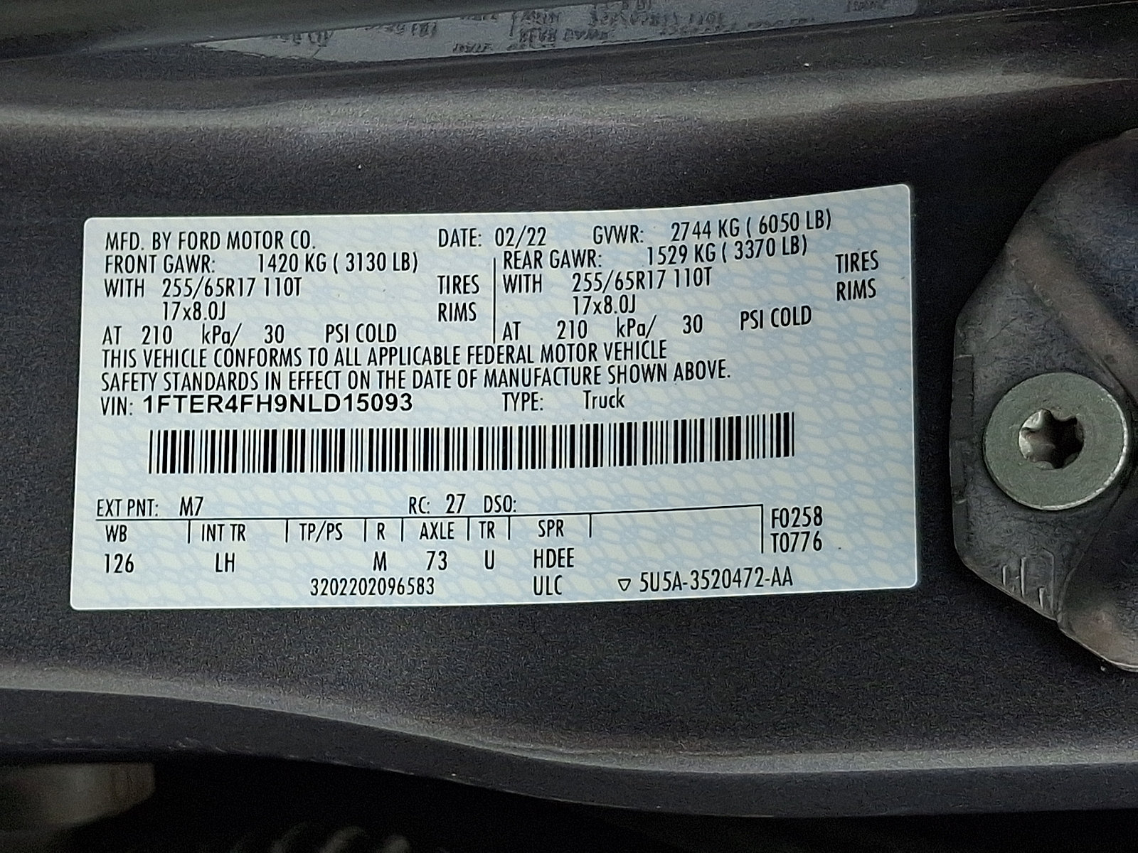 Used 2022 Ford Ranger XL w/ Equipment Group 101A High AWD/4WD image 27