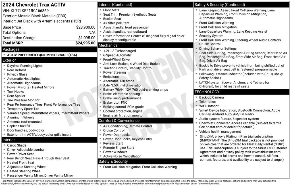 Certified 2024 Chevrolet Trax ACTIV FWD image 49
