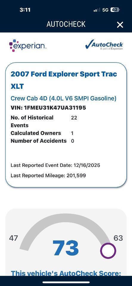 Used 2007 Ford Explorer Sport Trac XLT image 11