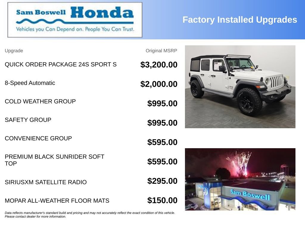 Used 2019 Jeep Wrangler Unlimited Sport S AWD/4WD image 4