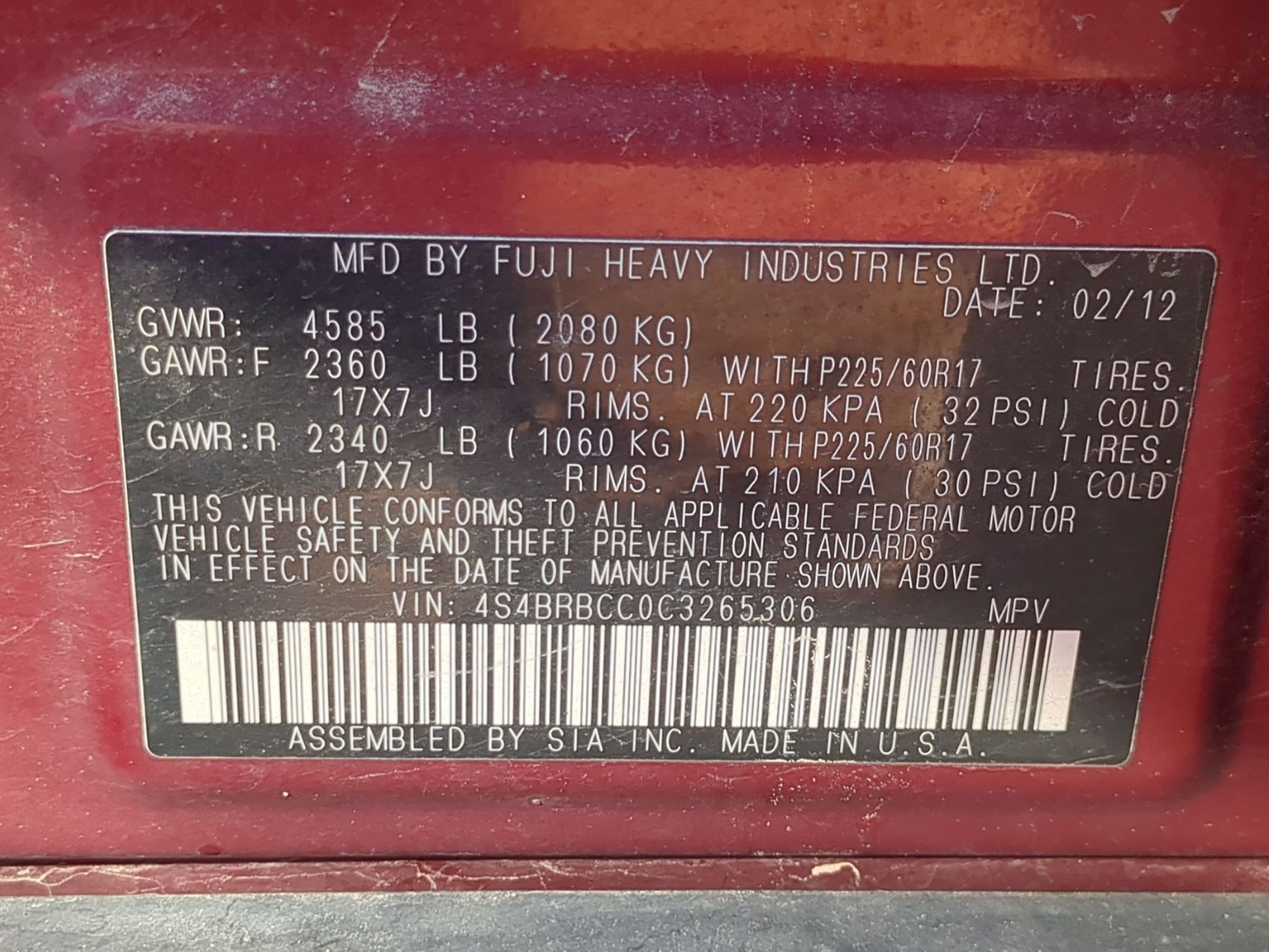 Used 2012 Subaru Outback 2.5i Premium w/ All-Weather Pkg image 33