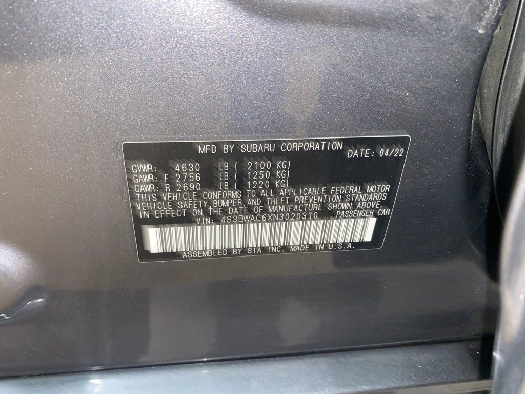 Certified 2022 Subaru Legacy Premium image 27