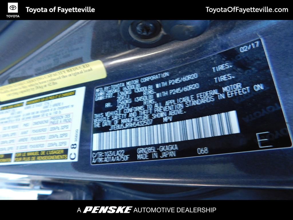 Used 2017 Toyota 4Runner Limited AWD/4WD image 9