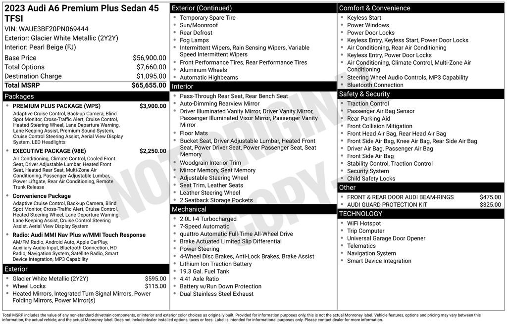 Certified 2023 Audi A6 Premium Plus w/ Premium Plus Package AWD/4WD image 42