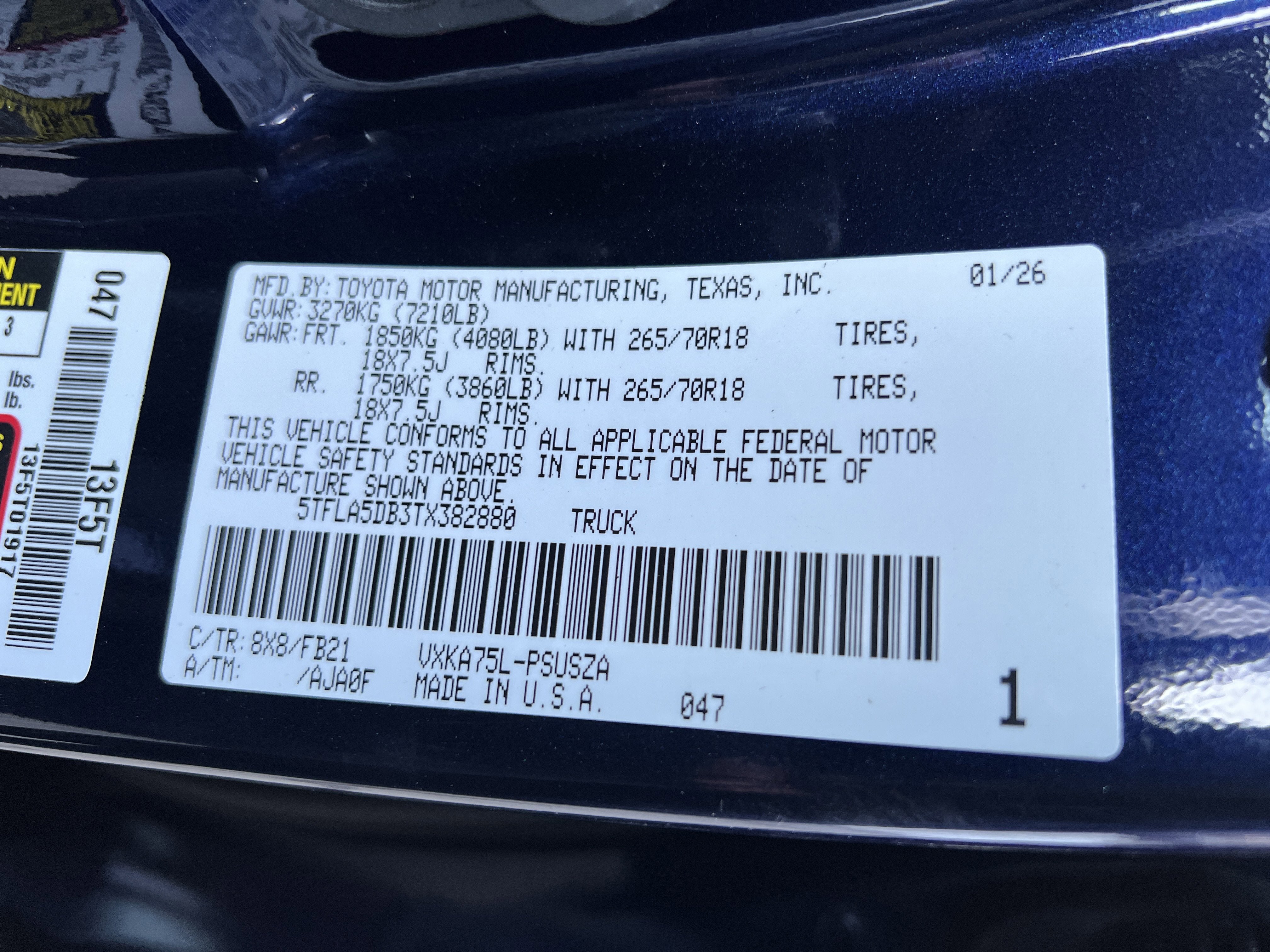 New 2026 Toyota Tundra SR5 AWD/4WD image 8