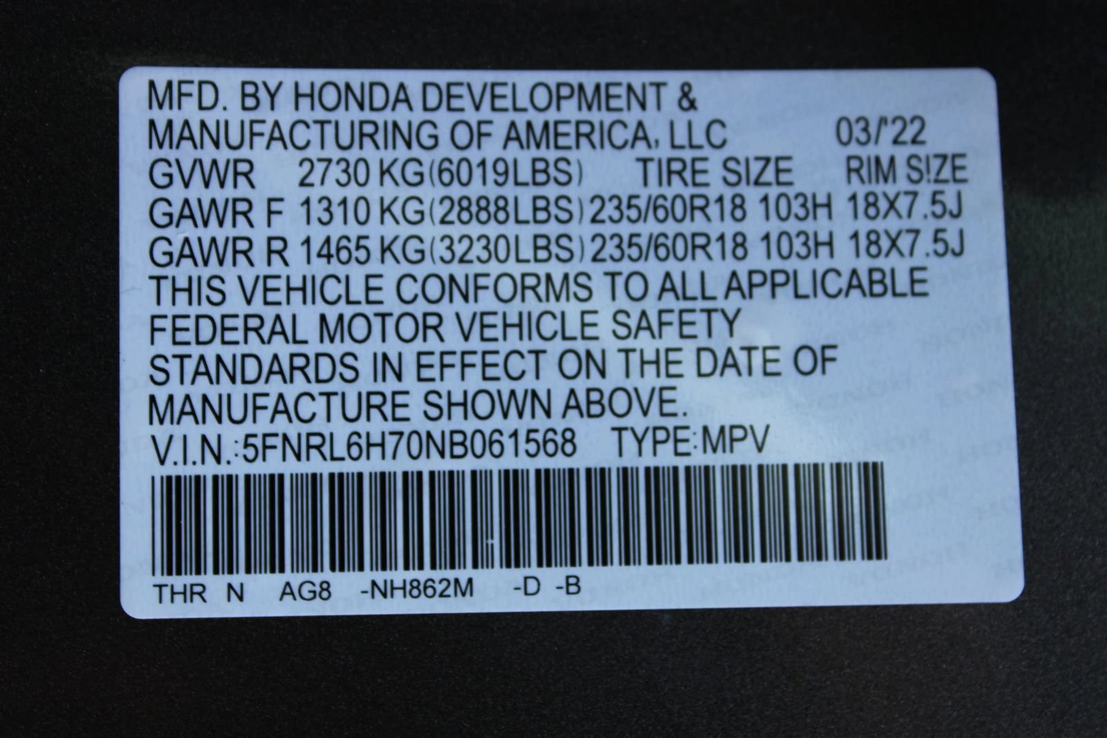 Used 2022 Honda Odyssey EX-L image 9