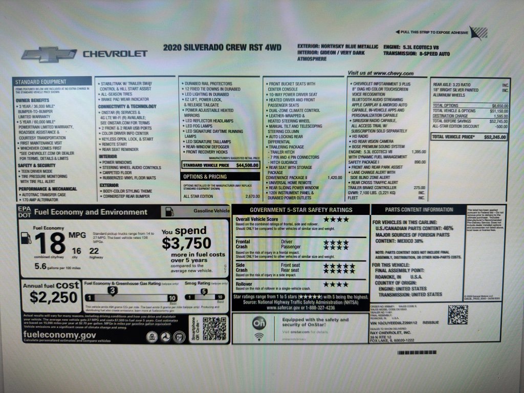 Used 2020 Chevrolet Silverado 1500 RST w/ All-Star Edition AWD/4WD image 17