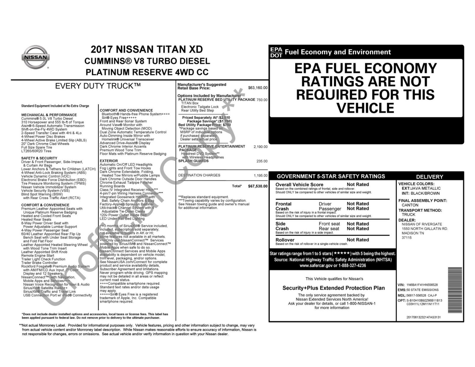Used 2017 Nissan Titan Platinum Reserve AWD/4WD image 54