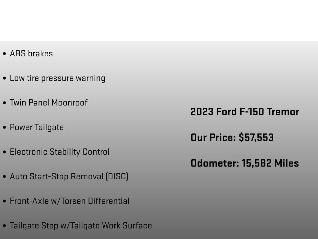 Used 2023 Ford F150 Tremor w/ Equipment Group 402A High image 12