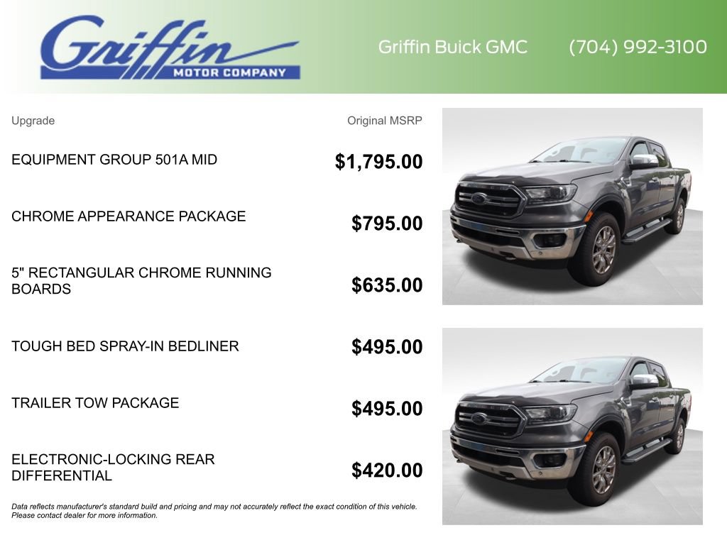 Used 2019 Ford Ranger Lariat w/ Equipment Group 501A Mid RWD image 6