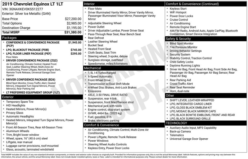 Used 2019 Chevrolet Equinox LT FWD image 6